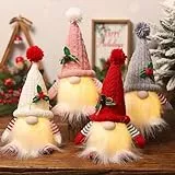 UCAMP Weihnachten Deko Wichtel mit Licht,4pcs Weihnachtswichtel Figuren LED,Weihnachtszwerg Weihnachtsdekoration,Set Wichtel Figuren Weihnachten Dekoration Weihnachts Tisch Deko