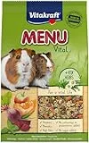 Vitakraft Menü Vital, Meerschweinchen Futter, mit Apfel, mit Kürbis, mit Roter Beete, angereichert mit Kräutern, ohne Zusatz von Zucker und Getreide (1x 5kg)