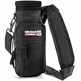 Wild Wolf Outfitters Molle Flaschenhalter Flaschenbeutel Rucksack mit Verstellbarem Gürtel und 2 Taschen - Taktische Trinkflasche Halter (Schwarz, 750 ml)