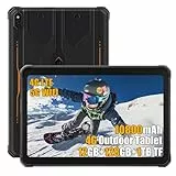 HOTWAV R8 Outdoor Tablet 2025, 12GB+128GB+1TB TF Handys, Android 14 Tablet 10.1' HD+, 10800mAh Rugged Tablete, 13MP+5MP, IP68 Waterproof Outdoor Smartphone 4G LTE,5G WiFi,OTG,GPS,FM,Face ID,Schwarz