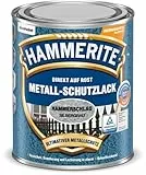 Hammerite Metallschutzlack Hammerschlag, Silbergrau, 750ml