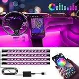 Winzwon Ambientebeleuchtung Auto Zubehör Innenraum, Car Accessories Geschenke für Männer Frauen, Led Innenraumbeleuchtung Auto Gadgets Led Lichter für Deko mit APP Steuerung und 16 Millionen Farben