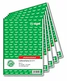 SIGEL SD011 Lieferscheine A5, 2x40 Blatt, selbstdurchschreibend, 5er Pack, Lieferscheinblock, mit Empfangsschein, mikroperforiert, aus nachhaltigem Papier