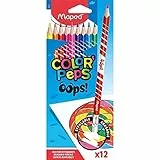Maped,832812,- AA8Radierbare Drei-Kant-Buntstifte,Farbstifte COLOUR'PEPS OOPS- 12x Stifte