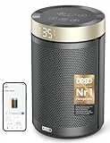 Dreo Energiesparender Heizlüfter, 1500W energiesparender leiser Raumheizer, tragbare Keramik-Fan-Heizer, Thermostat 3 Modi 12H Timer, Überhitzungs- und Kippschutz, für Schlafzimmer, Atom 316, Gold
