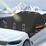 Frontscheibenabdeckung Winter,Windschutzscheibenabdeckung Auto Magnet,Autoscheibenabdeckung Winter, Scheibenabdeckung Auto Winter,Auto Winterabdeckung für Die Meisten Autos und SUV (verdicken)