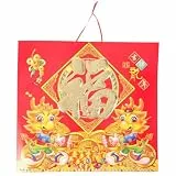BESTonZON Wandkalender Jahr des Drachen Chinesischer Monatskalender zum Aufhängen Dicker Tageskalender Büro Wandkalender Vielseitiger Hängekalender für Wohnung und Büro