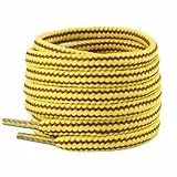 riemot 2 Paar Runde Schnürsenkel [Ø 4mm] reißfest Schuhbänder Ersatz Shoe laces für Herren, Damen, Kinder, Sportschuche, Arbeitsschuhe, Wanderschuhe - Gelb&Brau, 120cm