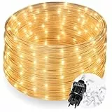 CozyHome Lichterschlauch aussen 200 LED - 8 Modi & Timer - 12m mit Stecker Strombetrieben Warmweiß I Lichtschlauch außen Schlauchlichterkette für outdoor 10m Leuchtschlauch Lichterkette Lichtschläuche