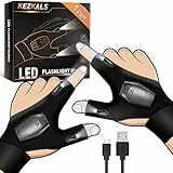 KEZKALS Geschenke für Männer, Geschenk für ihn/sie Valentinstag, Angelzubehör LED Angeln Handschuhe, Geburtstagsgeschenk Gadgets für Männer Papa, Handschuhe mit LED Licht, Ostergeschenke Erwachsene