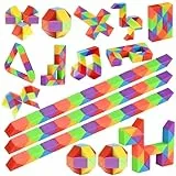 GOLDGE 15 Pack Mini bunte magische Schlange, 24 Blöcke Twistable Regenbogen Würfel Puzzle, Gadget Geburtstag für Kinder, kreative Geschenke Ende Geburtstagsfeier.