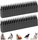 YMYH Taubenabwehr 5.7 Meters, Taubenabwehr Spikes Kunststoff, Vogelabwehr Spikes Vogelschreck und Vogelschutz für Balkon Dach Garten Zaun und Fensterbank -20 Stück Schwarz