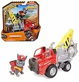 Rubble & Crew - Kran-Baufahrzeug (Basis Fahrzeug) mit Charger-Figur, dreh- und ausfahrbarer Ausleger, authentisches Spielzeug aus TV-Serie, für Kinder ab 3 Jahren