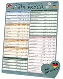 WUNI Airfryer Zubehör - Größe M - magnetischer Airfryer Guide mit Temperatur, Dauer & Menge - Ninja Heißluftfritteuse Zubehör - Air Fryer Rezeptbuch für Heissluftfritteuse (Scandi Light)