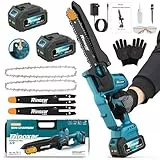 Mini Kettensäge mit Akku für Gartenscheren, 8 Zoll 1300W Akku Kettensäge mit 20V/8000mAh Akku, Bürstenlosem Motor, Automatischer Ölpumpe, für Gartenarbeit- PowerCut X9 Pro
