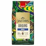 Jacobs Kaffeebohnen Origins Brazil, mild-nussiger Geschmack aus Brasilien, geröstet in Bremen, Intensität 4/10, Kaffee ganze Bohnen, 1 kg