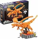 Mega Pokémon Glurak Actionfigur, 1664 Teile, zusammenbaubares, bewegliches Figur, Bauspielzeug, ca. 28 cm groß, ab 12 Jahre Sammelfigut, HMW05