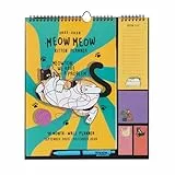 Grupo Erik Kalender 2026 Meow Katzen Familienplaner Kalender 2026 Wandkalender 2025 2026 - Monatsplaner für 16 Monate Orange