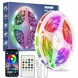 4M LED TV-Hintergrundbeleuchtung, für 50-70 Zoll TV, App & Fernsteuerung, Musik Sync LED TV-Licht mit Bluetooth Funktion RGB Farbwechsel-Lichtstreifen für Heimkino