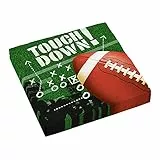 Amscan 9912279 - Servietten Touchdown, 16 Stück, 33 x 33 cm, Papier, Football, Motto-Party, Tisch-Dekoration, Mittel