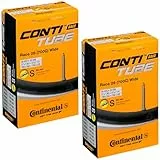 Continental Unisex Race 28 Fahrradschläuche mit Presta-Ventil, 32c, 1 Paar Innenschlauch-Packs, Schwarz, 700 x 25-32