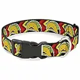 Buckle-Down Plastic Clip Collar - Taco Man - 1.5' Wide - Fits 16-23' Neck - Medium