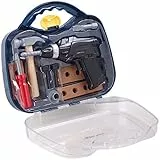 Playtastic Kinder Werkzeug: Kinder-Werkzeugkoffer, 11-teilig mit Batterie-Bohrmaschine & Zubehör (Kinderwerkzeugkoffer, Kinderwerkzeug-Sets, Schraubendreher)