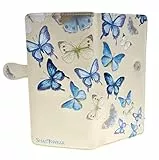 Shagwear Portemonnaie mit großem Reißverschluss, Motiv: Flora & Fauna, Schmetterlinge beige, Einheitsgröße, Geldbörse mit Reißverschluss.