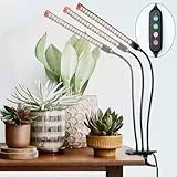 FECiDA 27W Clip Pflanzenlampe 3000 Lumen, Vollspektrum Pflanzenlampe mit Zeitschaltuhr für Zimmerpflanzen, Grow Light mit High PPFD Wachstumslampen für Blumen, Gemüse, Hydroponik mit Timer 4,8,12 Hr
