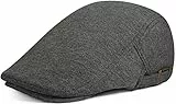 WETOO Schirmmütze Herren Schiebermütze Schwarz Driving Cabbie Jagd Flatcap Newsboy Cap