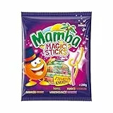 Mamba Magic Sticks – 1 x 290g – Kaubonbon-Stangen mit wechselndem Fruchtgeschmack in vier verschiedenen Doppelsorten – Süßigkeiten Mix einzeln verpackt