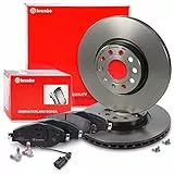 BREMBO Coated Disc Line Bremsenset Vorderachse inkl. Bremsscheiben Vorne Ø 312 mm Belüftet und Bremsbeläge Vorne