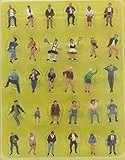 NOCH® Mega-Spar-Set „Sitzende“, 30 handkolorierte Modellfiguren, ideal für Spur H0 Modelleisenbahnen und Dioramen
