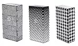3 x Zigarettenetui Zigarettenbox 100 mm Zigaretten King Size Kunststoff schwarz/weiss - LK Trend & Style