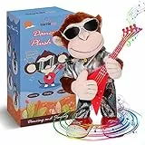 SWTOIPIG Plüschtier Elektronischer AFFE Spielzeug für Kinder, Interaktiver AFFE Singen, Tanzen und Gitarre-Schütteln, Weihnachten Geburtstag Geschenk für Kleinkinder Kinder