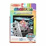 Melissa & Doug PAW Patrol Scratch Art Block - Skye Aktivitätenblock zum Enthüllen von Farben für Reisen (10 Bilder)