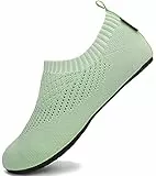 SAGUARO Herren Badeschuhe Damen Strandschuhe rutschfest Schwimmschuhe Männer Atmungsaktiv Neoprenschuhe Frauen Aqua Wassersport Sommer Grün 40/41 EU