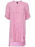 Zwillingsherz Longbluse im Streifen Muster – Hochwertiges Sommerkleid für Damen Frauen - Abendkleid Freizeitkleid Strandkleid - Locker luftige Tunika - Perfekt für Frühling Sommer Herbst