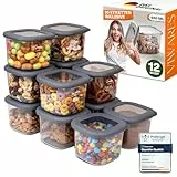 Viwares Vorratsdosen mit Deckel Luftdicht, 12er Vorratsbehälter Set BPA-Frei, Vorratsdose zur Müsli Mehl Aufbewahrung Küche, Praktische Organizer Küche, Frischhaltedosen für Lebensmittelaufbewahrung