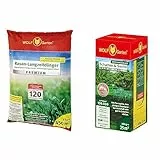 WOLF Garten - Rasen-Langzeitdünger »Premium« 120 Tage LE 450, 3830045, 450 m² & Premium-Rasen »Schatten & Sonne«LP 25; 3820020