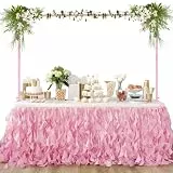 Fiita Verstellbarer Tischständer mit Klemmen 120 cm -250 cm Länge, Metall, verzierter Blumen-Tischbogen für Hochzeit, Party-Dekoration Bogen Geburtstagsfeier Jubiläum Weihnachtsdekoration Zubehör