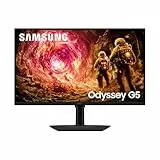 Samsung 27 Zoll Odyssey G50F Gaming Monitor, PC-Bildschirm mit IPS-Panel, 2.560 x 1.440 Pixel (QHD), 180 Hz, 1 ms (G/G), AMD FreeSync Premium, NVIDIA G-Sync, HDR10, LS27FG502EUXEN