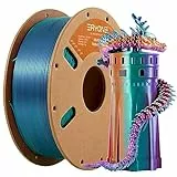 ERYONE Dreifarbiges Seiden PLA Filament 1.75mm,Seidiges Mehrfarbiges PLA-Filament für 3D-Drucker +/- 0,03 mm,Co-Extrusion Seiden PLA Filament 1 kg/Spule, Purple& &Blue Green& Burnt Orange