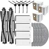 Zubehör Ersatzteile Zubehörset für Honiture Q6 Pro, für Laresar L6 Pro, für Imou L11 Pro, für AIRROBO T10+, für Neabot N2, 2 Hauptbürsten, 4 Seitenbürsten, 4 Filter, 4 Mopp Wischtücher, 3 Staubbeutel