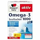 Doppelherz Omega-3 Seefischöl 1000 - EPA & DHA als Beitrag für die normale Herzfunktion - 120 Kapseln