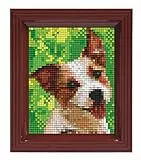 Pracht Creatives Hobby Pixel P31320 Mosaik Geschenkverpackung Hund, Pixelbild mit Rahmen, kinderleichtes Stecksystem, ohne Bügeln und Kleben, Steinchen aus Biokunststoff
