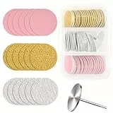 TIESOME 61 Stück Schleifscheibe Pediküre Set,20 mm Fußschleifer Schleifpapier 80/120/180 Grit Entferner Sandpapierscheiben, Ersatz-Schleifscheiben, mit Ebene Achse für Rissige Ferse Tote Haut