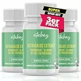 Vitabay Astragalus Kapseln Hochdosiert 10.000mg - 270 Vegane Kapseln Astragalus Extrakt aus der Wurzel - Tragantwurzel Membranaceus mit 20% Polysaccharide - Laborgeprüft