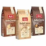 Melitta BellaCrema Probierpaket La Crema Speciale Espresso Ganze Kaffee-Bohnen 3 x 1kg, ungemahlen, Kaffeebohnen für Kaffee-Vollautomat, geröstet in Deutschland