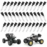 36 Stück RC Karosserie Clips mit Aufreißlaschen, RC Körper Shell Pin Auto Zubehör, R Typ Karosserieklammern, RC Ersatzteile RC Splint für 1/10, 1/12 und 1/16 Fernbedienung Auto Shell Modell